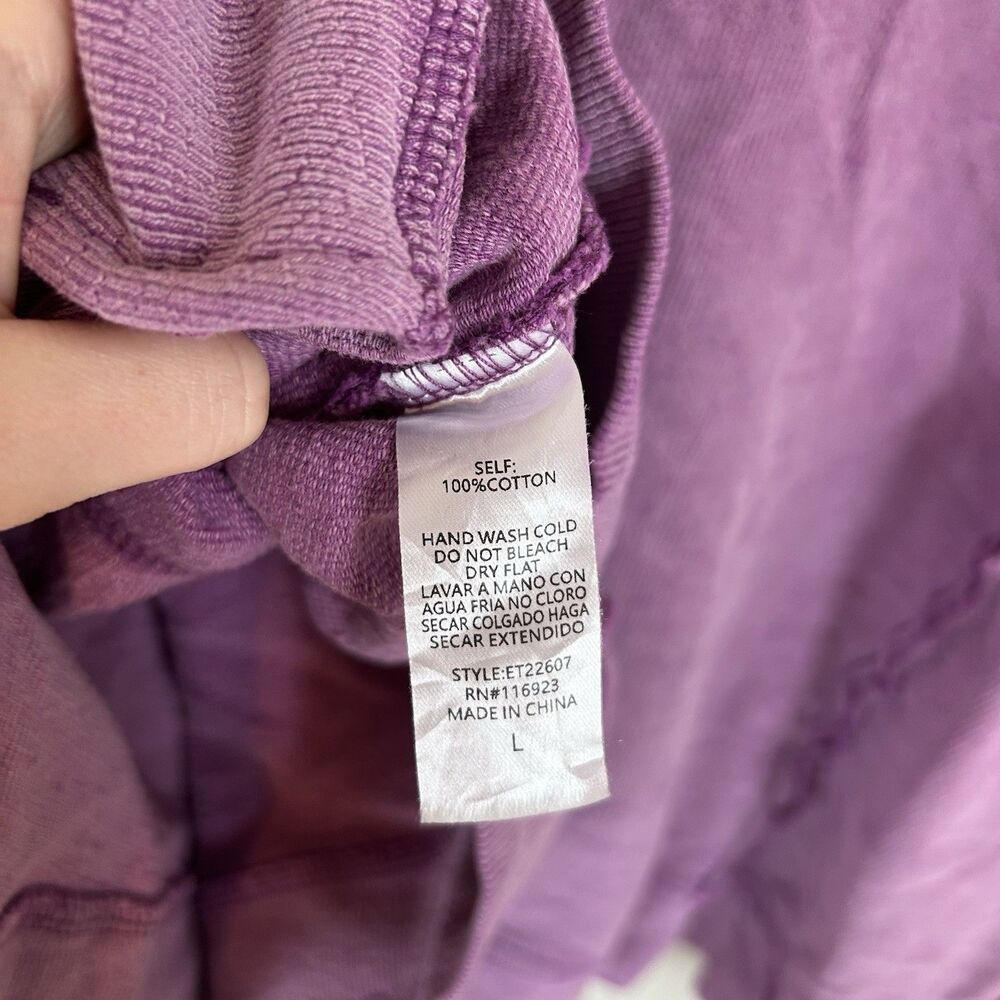 Easel Acid Wash Sweatshirt L Large Purple Pullover Oversized Loose - Picture 4 of 4
